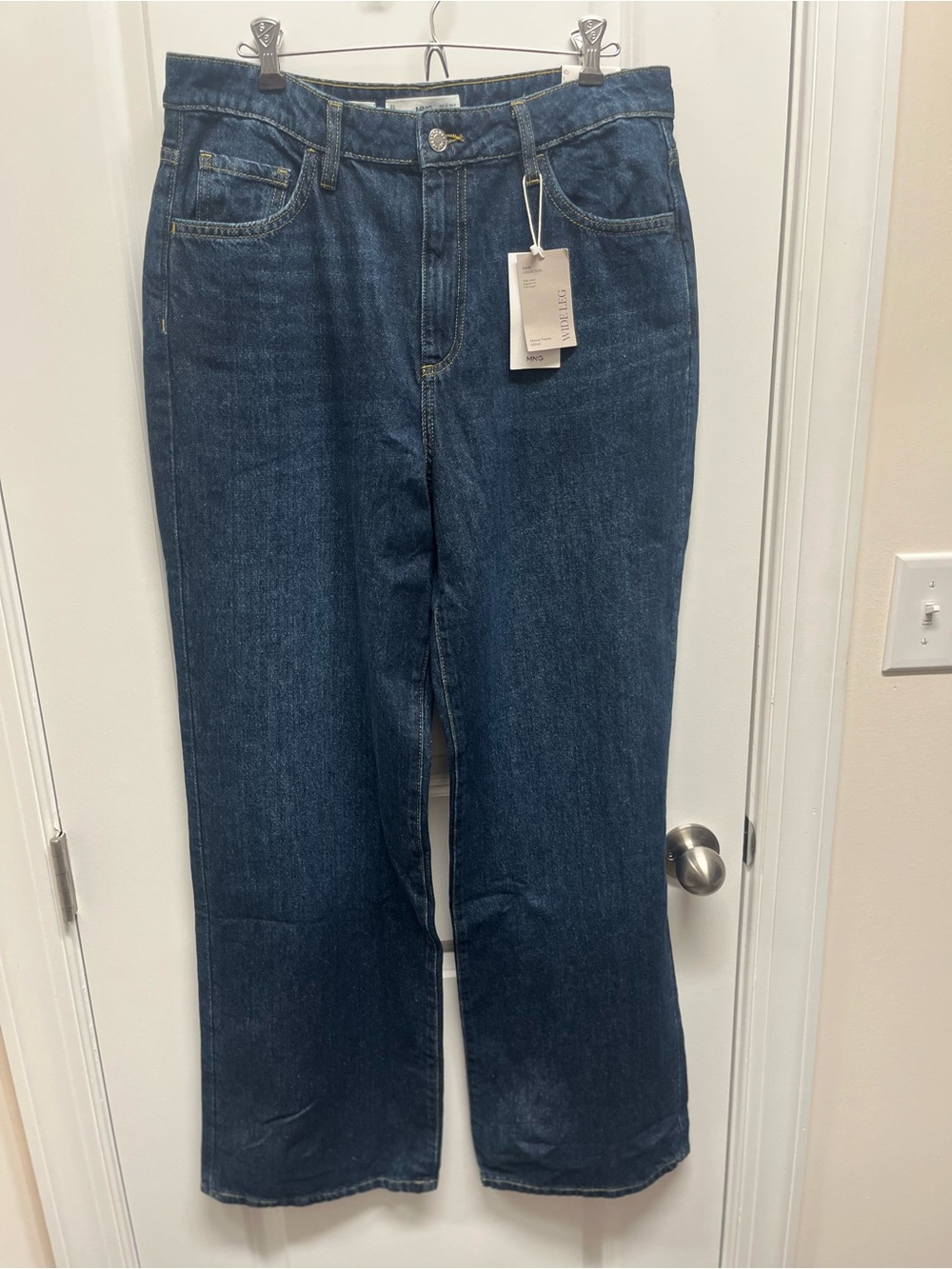 Mango MNG Danila High Waist Wide Leg Denim Jeans NWT US 10 Trendy Streetwear Y2K
